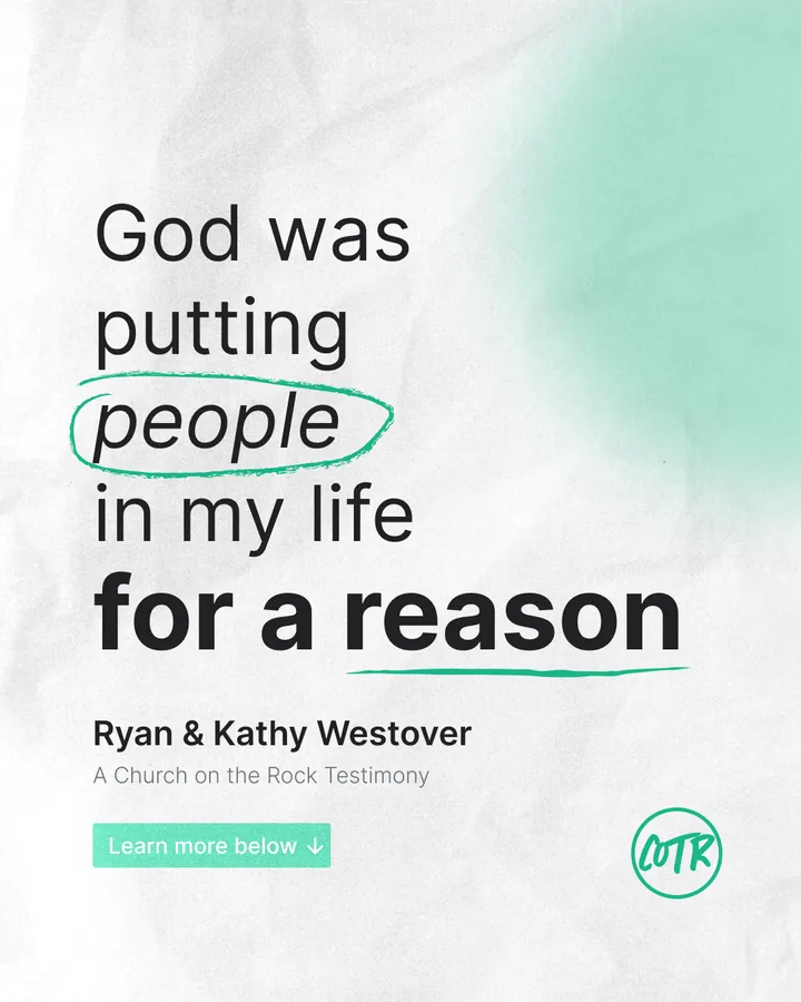 Quote graphic: God was putting people in my life for a reason