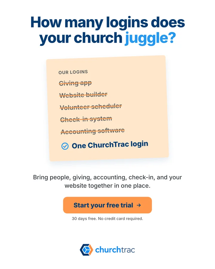 Ad: How many logins does your church juggle?