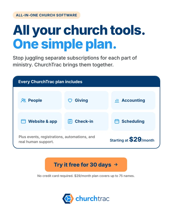 All your church tools. One simple plan.